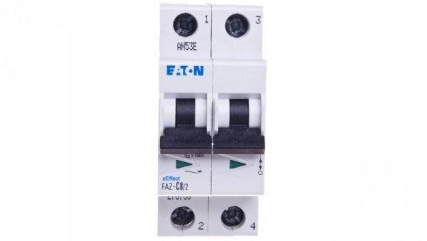 Wyłącznik nadprądowy 2P C 8A 15kA AC FAZ C8/2 278755