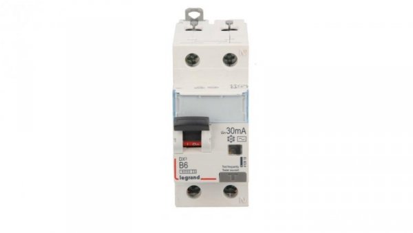 Wyłącznik różnicowo-nadprądowy 2P 6A B 0,03A typ AC P312 DX3 410918