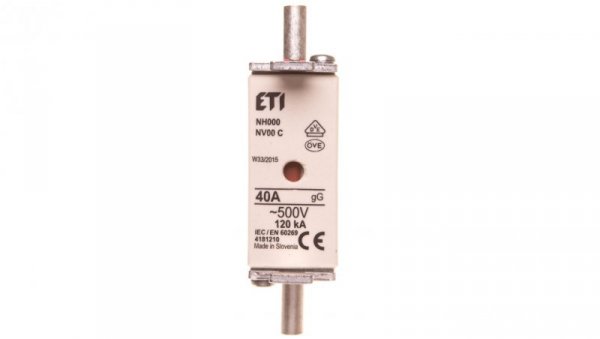 Wkładka bezpiecznikowa NH000 40A gG 500V 004181210