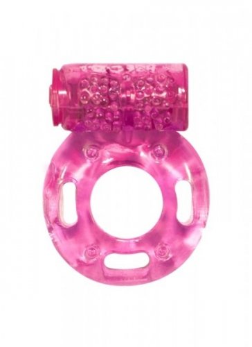 Cockring with vibration Rings Axle-pin pink
