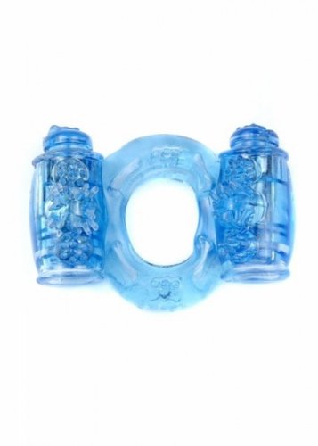 Pierścień-Vibrating CockRing Double Blue