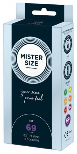 Prezerwatywy 69mm 10 szt. Mister Size