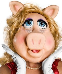 Maska lateksowa - Miss Piggy