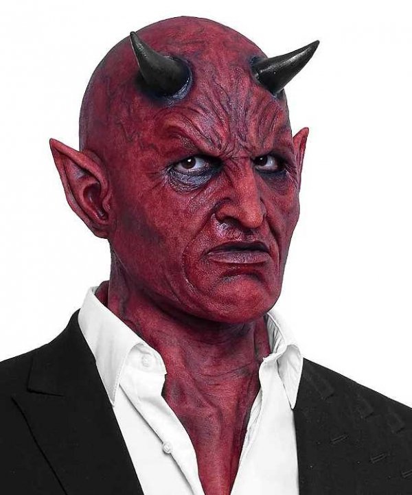 Maska na Halloween Lucyfer maska lateksowa diabeł, maska diabła, maska diabeł, maska demon, maska horror, maska halloween, maska na głowę, maska full head, maski lateksowe, maski na halloween, kostium diabeł, przebranie diabeł
