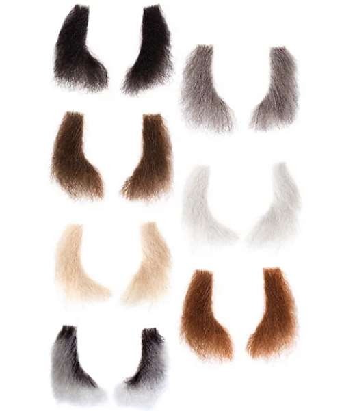 Wolverine sztuczne bokobrody z klejem Mastix – realistyczny zestaw do charakteryzacji zbliżenie