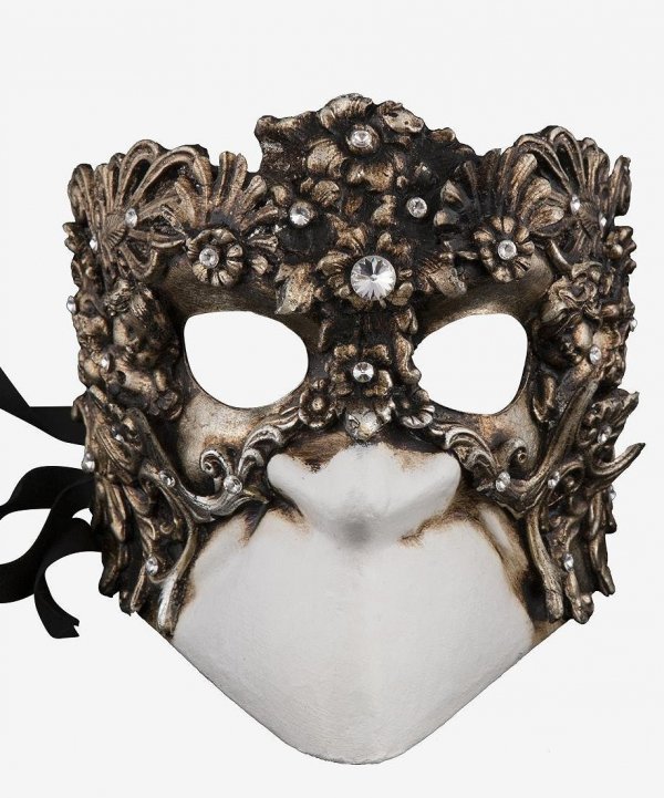 Oryginalna maska wenecka Diamentowa Bauta