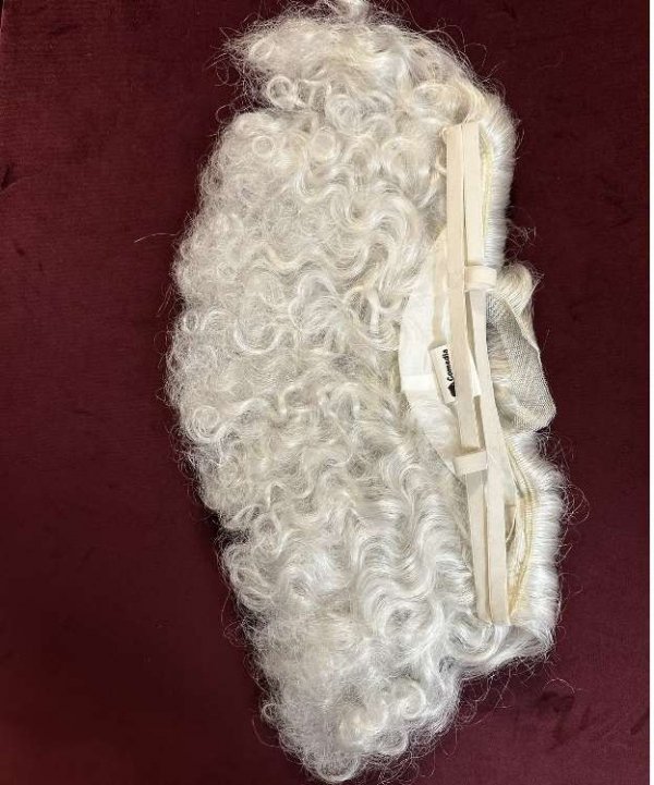 luksusowy zarost Świętego Mikołaja – peruka, broda, wąsy, brwi – broda tył