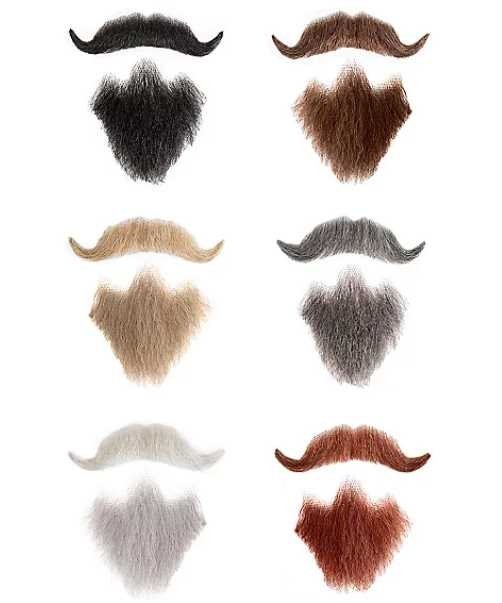 Sztuczna broda i wąsy Caster realistyczny zestaw do charakteryzacji