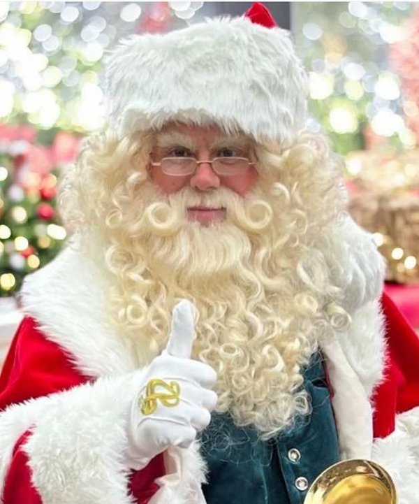 Profesjonalne duże rękawiczki Gwiazdora z emblematem Świetego Mikołaja Santa on model