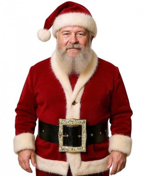 Profesjonalny pas Świętego Mikołaja – imitacja skóry, 170 cm | Deluxe na modelu