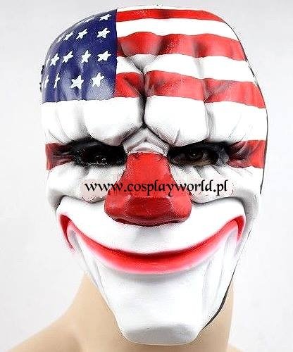 Maska lateksowa - Payday 2 Dallas Clown