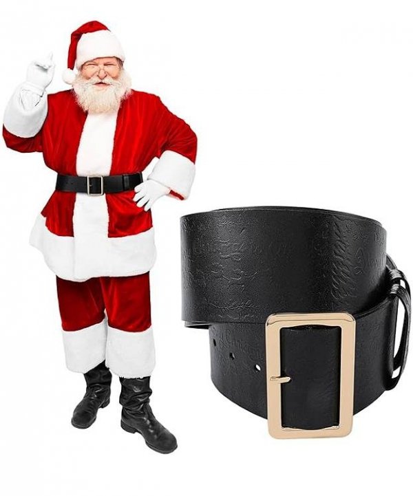 profesjonalny skórzany pas Świętego Mikołaja 195 cm długości