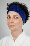 Opaska kosmetyczna welurowa kolor chabrowy