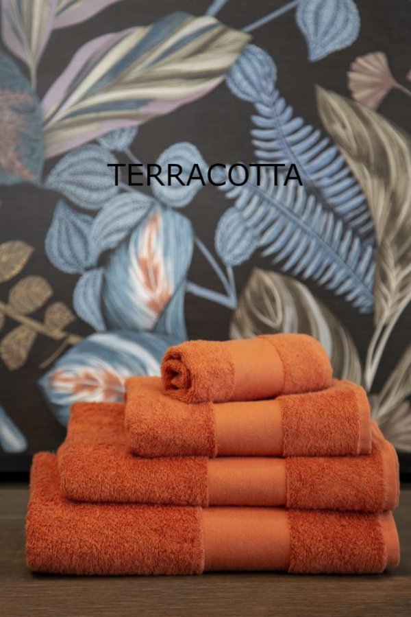 komplet ręczników terracotta