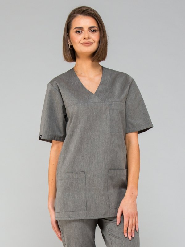 bluza ANIA Szaromelanżowy grafit
