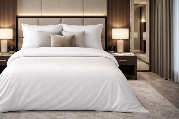 Komplet pościeli hotelowej w paski 2 cm