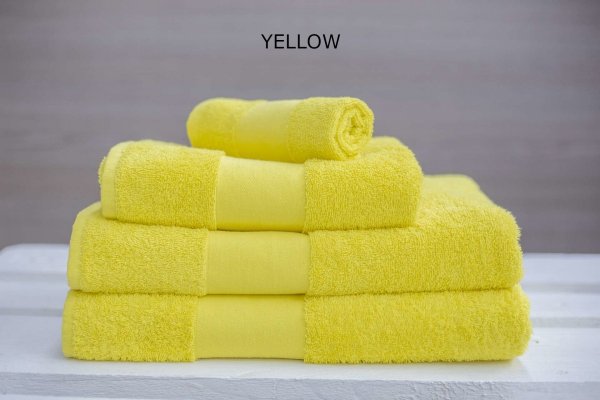 zestaw żółtych ręczników