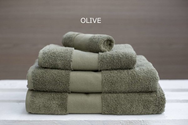 zestaw oliwkowych ręczników OLIVE