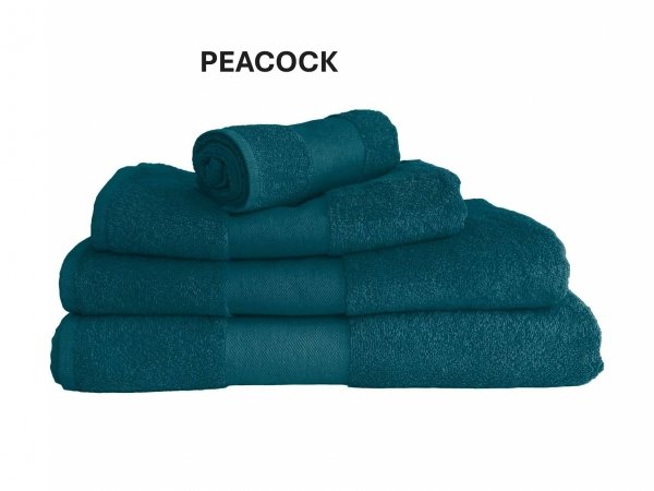 zestaw niebieskozielonych  ręczników PEACOCK