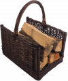 Kosz na drewno do kominka Prostokąt Wenge 45cm - sklep z wiklina - zdjęcie