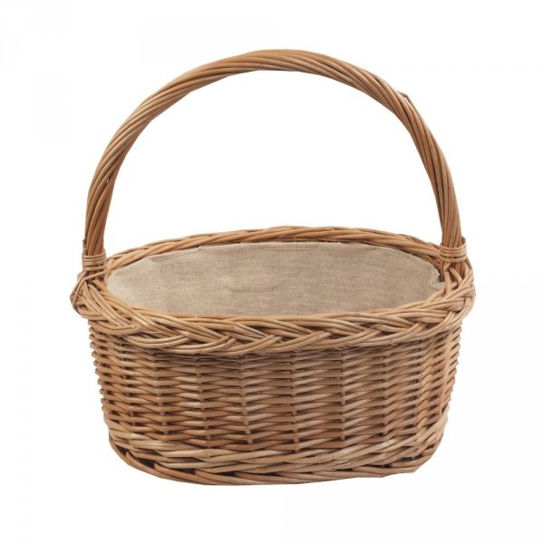  Kosz prezentowy obszyty płótnem 38cm - sklep z wiklina - zdjęcie