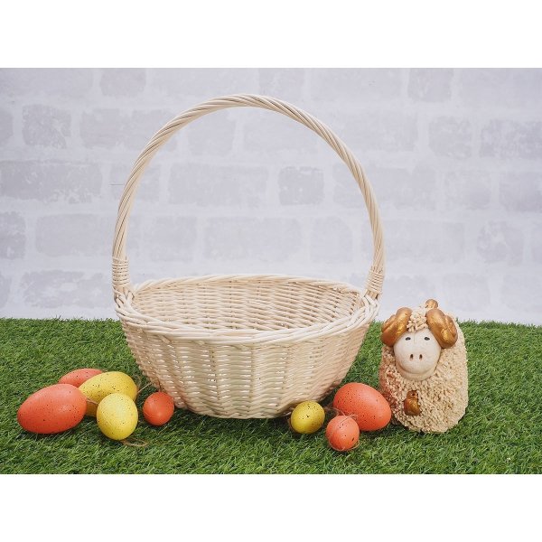 Koszyczek Wielkanocny Biały 21cm - Sklep z wiklina - zdjęcie  2