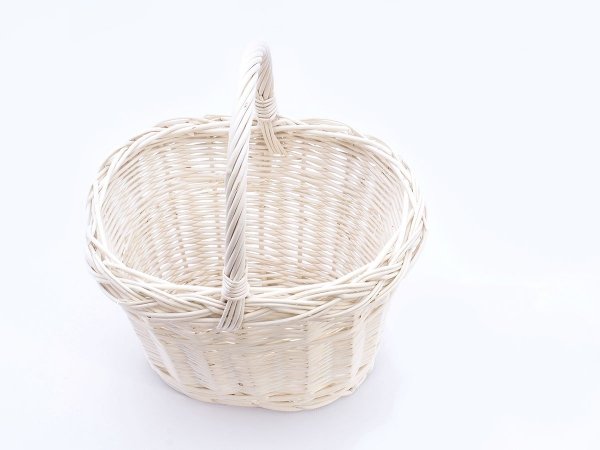Koszyczek Wielkanocny Krystynka Biały 26cm - Sklep z wiklina - zdjęcie 2