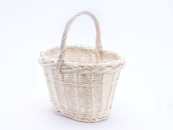 Koszyczek Wielkanocny Krystynka Biały 26cm - Sklep z wiklina - zdjęcie 1
