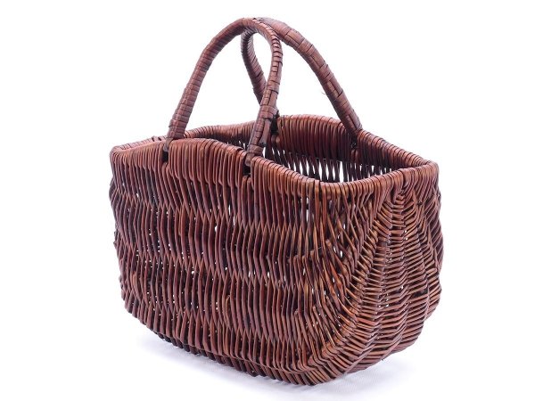  Kosz na zakupy wenge (San/garbaty/30cm) - sklep z wiklina - zdjęcie 2