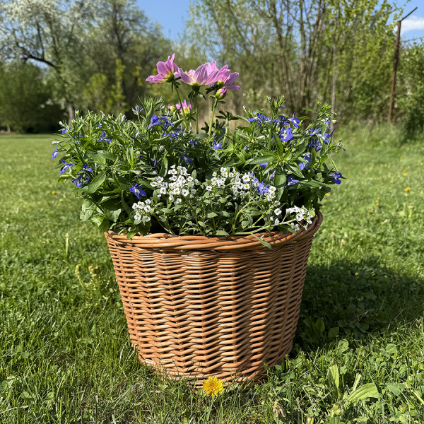 Donica wiklinowa Naturalna 40cm - Sklep z wiklina - zdjęcie