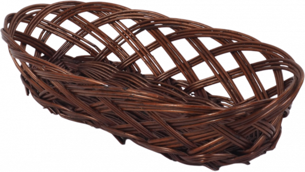 Tacka ażurowa wenge (owalna/30cm) - sklep z wiklina - zdjęcie