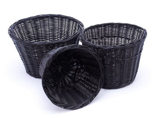 Osłonka na doniczkę Czarna 30cm - Sklep z wiklina - zdjęcie 2