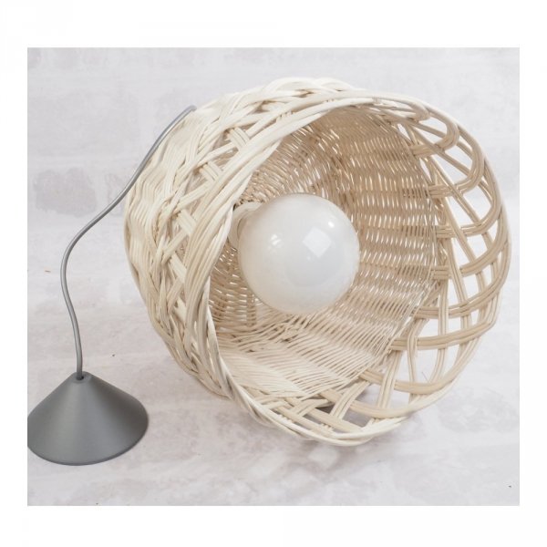 Żyrandol Ażurowy Biały 32cm - sklep z wiklina - zdjęcie 1