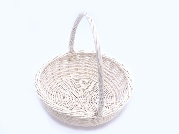Koszyczek Wielkanocny Owocowy Biały 30cm - Sklep z wiklina - zdjęcie 2