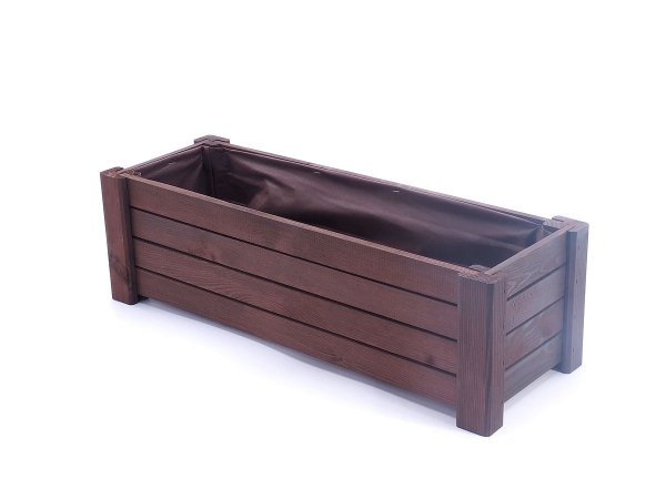 Donica drewniana Prostokątna Wenge 60cm - Sklep z wiklina - zdjęcie 1