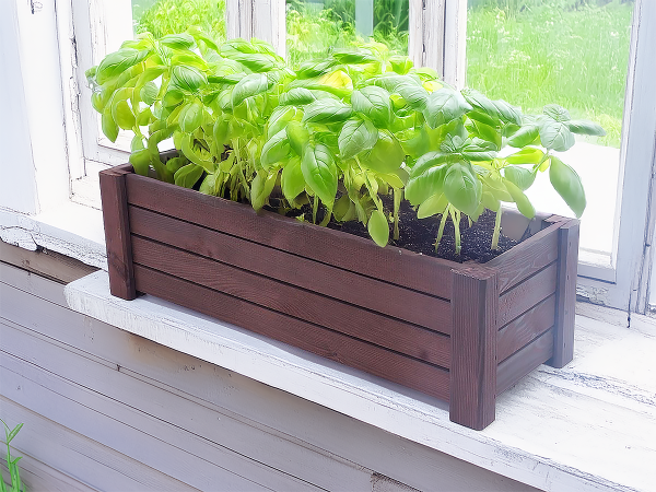Donica drewniana Prostokątna Wenge 60cm - Sklep z wiklina - zdjęcie