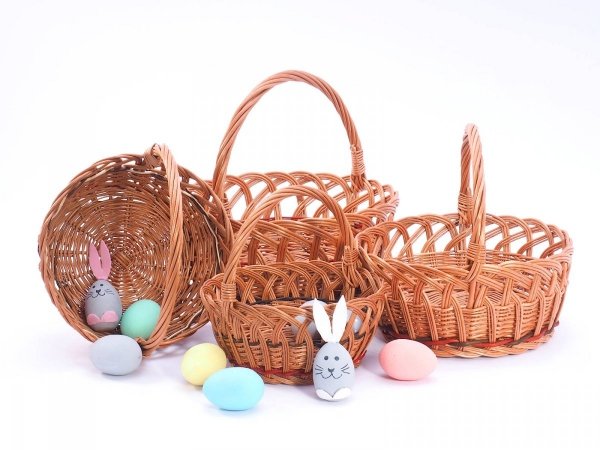 Koszyczek Wielkanocny Okrągły (Ażur/21 cm)-sklep z wiklina - zdięcia2