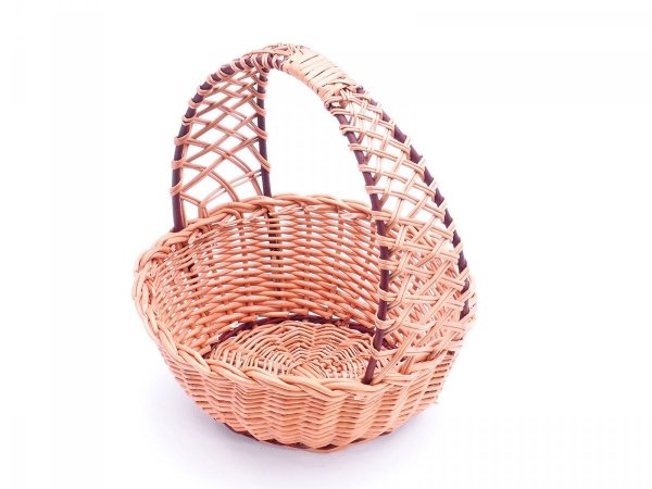 Koszyczek Wielkanocny Kratka Okrągły 23cm - Sklep z wiklina - zdjęcie
