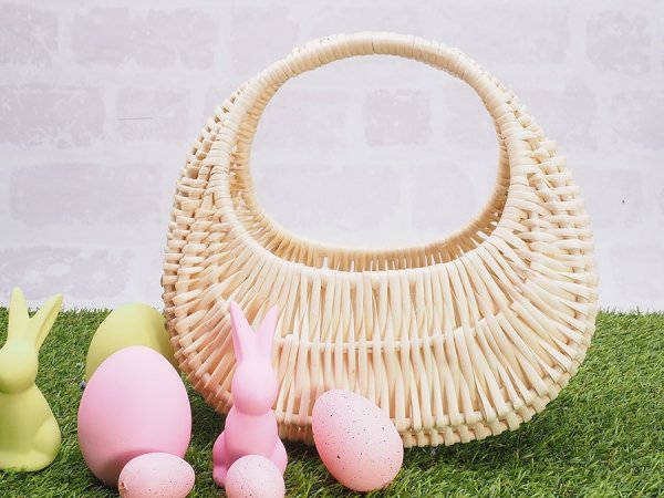 Koszyczek Wielkanocny Ślimak Biały 25cm - Sklep z wiklina - zdjęcie 3