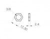 Hex Nut 3/8