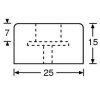 Rubber foot 25x15