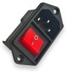 IEC power socket + power switch AC2