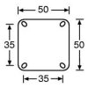 Swivel castor 50mm AH