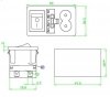 Power jack AC eight with power switch and fuse holder