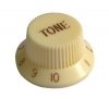 Knob guitar Strat style, aged white 'TONE'