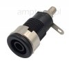 Gniazdo bananowe 4mm czarne BG11