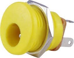 DC jack 2.1mm, Boss style yellow