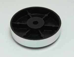 Plastic Foot 40x10 silver