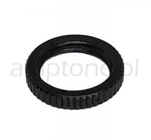 Nut black M12 knurled
