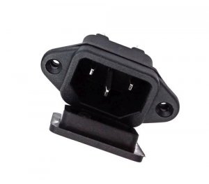 Power jack IEC with a rubber sealent